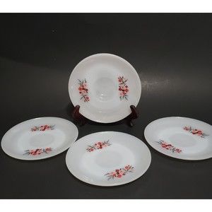 Fire King Anchor Hocking Milkglass Primrose Saucers